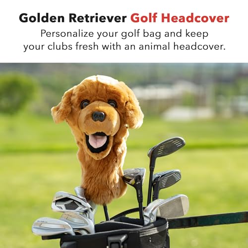 Golden Retriever Golf Club Headcover - Premium Driver Protector for Men & Women
