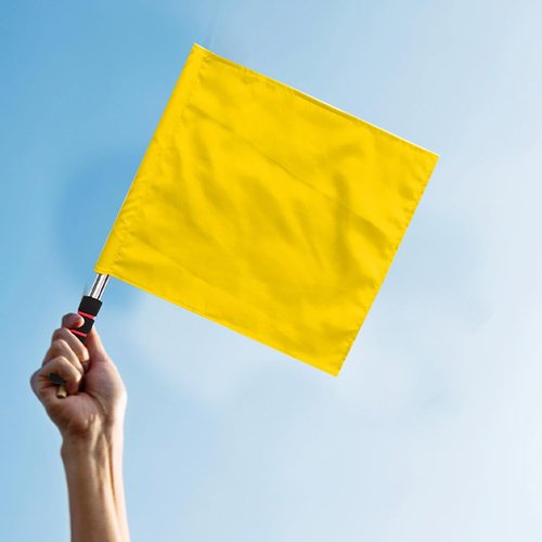 BESPORTBLE Volleyball Flags Line Judge: 2 Pcs Training Referee Flags with Stainless Steel Sponge Handle for Linesman, Sports Events, Volleyball, Track and Field