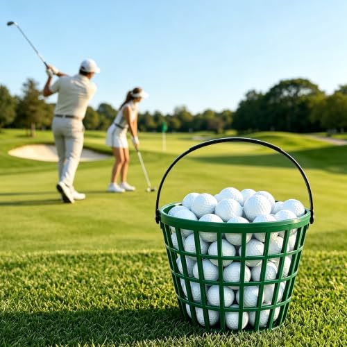 2-Pack Golf Ball Basket with Handle - Large Capacity Storage for Golf Practice & Course