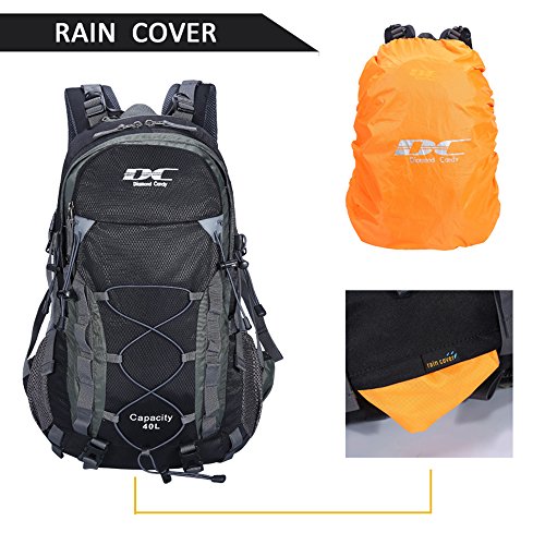 Waterproof Hiking Backpack 40L Daypack for Men Women Diamond Candy