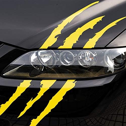Car Reflective Monster Claw Scratch Marks Bumper Decal - Waterproof Red