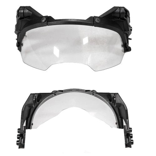 Outdoor Paintball Shooting Face Protection Gear Tactical Fast Helmet Wing Rail Side Rail Mount Helmet Goggles - Transparent Len