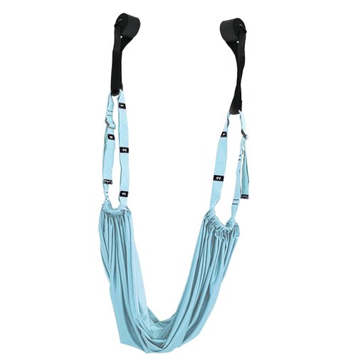 Leg Stretcher Strap,Aerial Strap Flexibility Trainer,Elastic Strong Bearing Capacity Folding Yoga Swing Assist Stretch Strap for Fitness Gymnastics Dance Aerial Yoga Ballet Leg Stretching(Sky Blue)