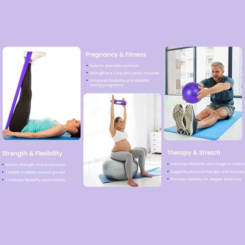 Pilates Essentials Kit, 13-Piece Home Pilates Equipment Set for Women, Pilates Ring and Ball Set, Resistance Bands, Yoga Ball, Perfect for Women's Home Workouts & Beginners