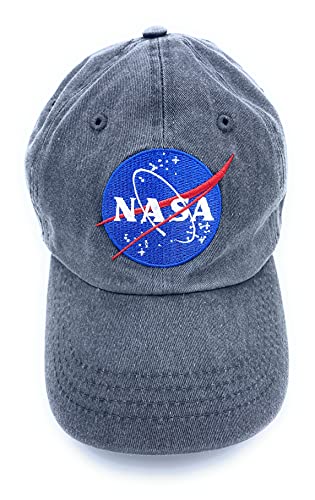Vintage NASA Baseball Cap - Unisex Cotton Dad Hat Medium Black