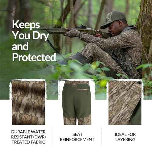 Ol¡¯Tom Turkey Hunting Pants for Men - Breathable & Durable Polyester Hunter Pants w/Stretch Panels - Mens Hunting Gear