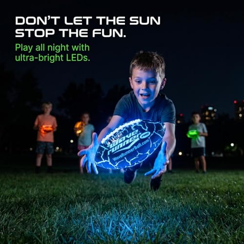 Wave Runner LED Pro Light Up Football - Random Color for Night Outdoor Play
