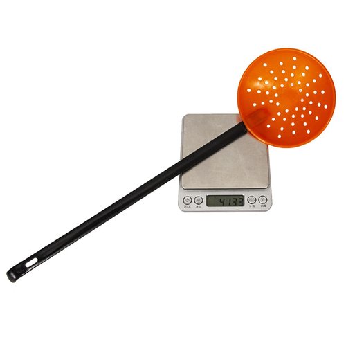 Yiju Ice Fishing Scoop Scoop Ice Slush Scoop with Aluminum Handle Winter Outdoor Fishing Shovel, black orange red