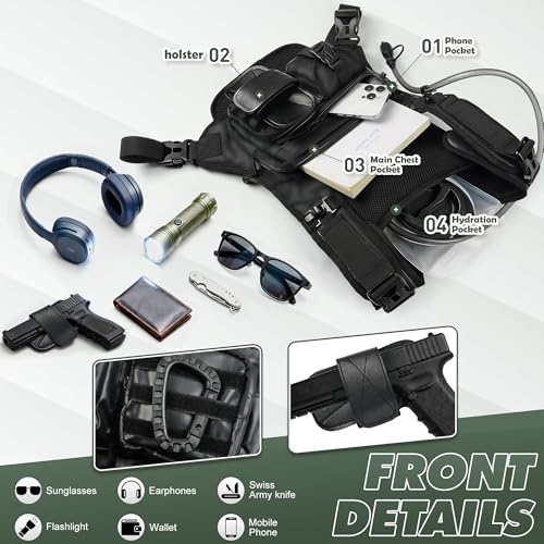 Hydration Running Vest Backpack with 2L Water Bladder - Lightweight Reflective Chest Pack for Hiking Cycling & Marathon