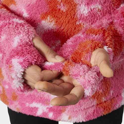 Helly Hansen Kids Champ 1/2 Zip Midlayer Sweater Jacket, 097 Bubblegum Pink Aop, Size 2