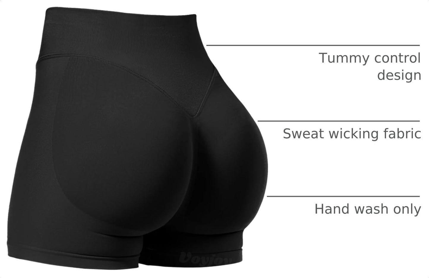 VOYJOY Women Workout Impact Shorts 2.5"/ 3.6"/ 4.5"/ 6" Scrunch Butt Booty
