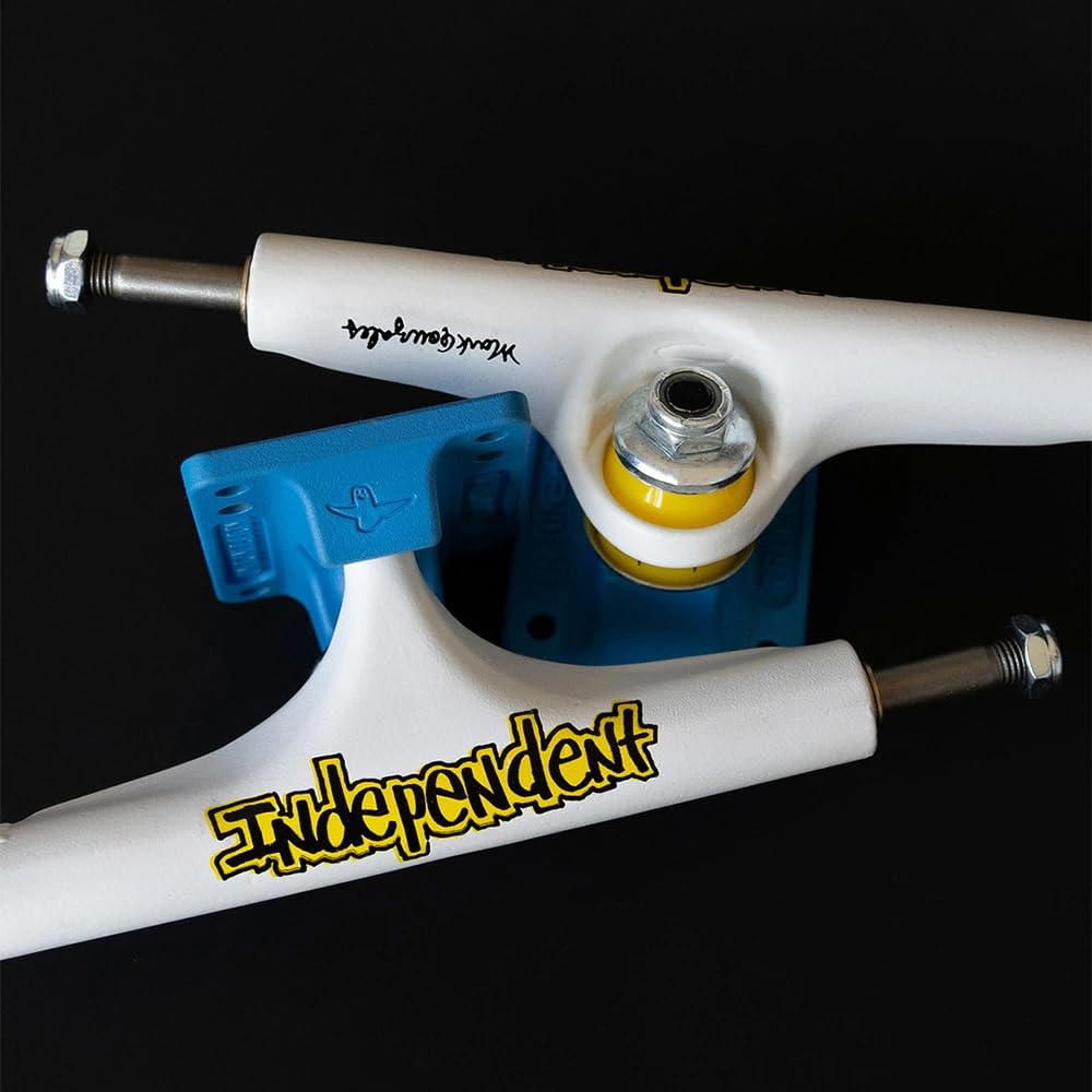 INDEPENDENT Truck Company 166 Stage 4 Pro Mark Gonzales Flat White Blue Standard Skateboard Trucks