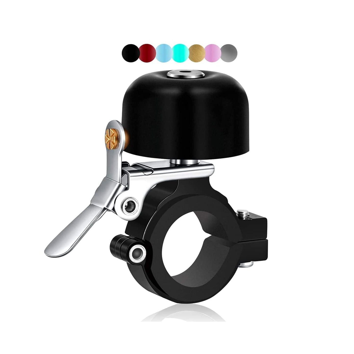 Greallthy Bike Bell Classic Brass Bicycle Bell,Bike Bells for Adults Kids, Loud Retro Bell for Road & Mountain Bikes, Universal Handlebar Fit (Black).