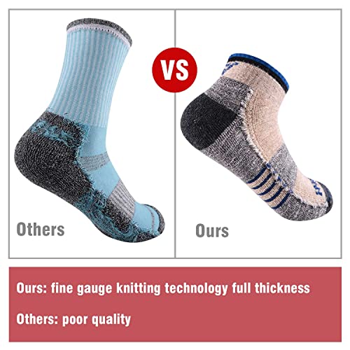 FEIDEER Men's Hiking Walking Socks, Multi-Pack Wicking Cushioned Outdoor Recreation Hiking Socks