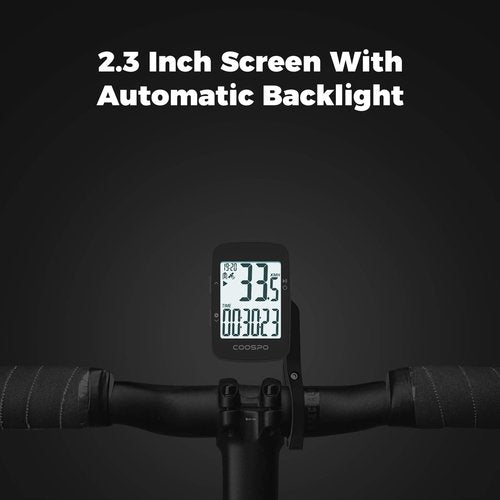 COOSPO GPS Bike Computer BC26, Wireless Cycling Computer with Automatic Backlight, Bike Speedometer Odometer with Waterproof and 25H Long Battery, Support Bluetooth Sync with Strava