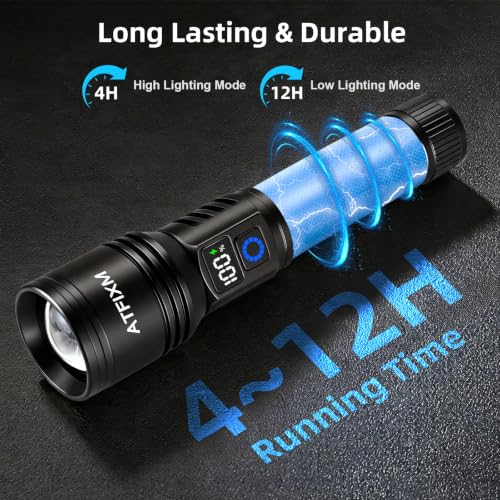 Rechargeable High Lumens Flashlight 3 Pack, Super Bright LED Tactical Torch