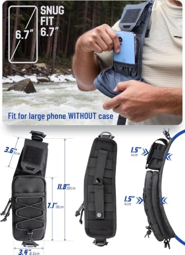 WYNEX Molle Backpack Pouch Left Black Tactical Gear Accessory
