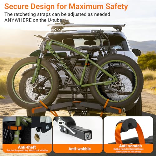 IRON DEER Eco Pro 200lbs Foldable Electric Bike Rack with Ramp for 2 E-Bikes