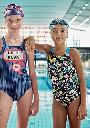 Arena Classic Junior Silicone Swim Cap for Kids with Dots Design - Comfortable & Durable