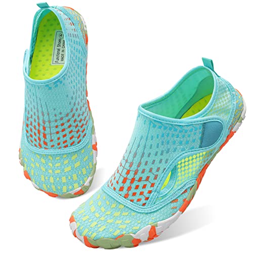 Water Shoes for Men Women Aqua Sneakers Barefoot Quick Dry Beach Hiking Diving - Blue, Size 8 Women / 6.5 Men