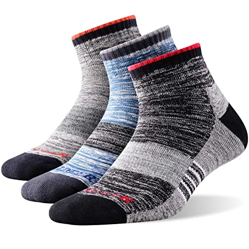 FEIDEER Men's Hiking Walking Socks, Multi-Pack Wicking Cushioned Outdoor Recreation Hiking Socks
