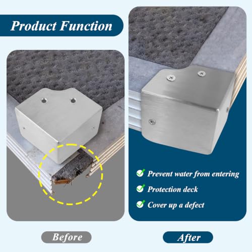 Marine-Grade 316 Stainless Steel Pontoon Corner Cap for 90 Degree Angles