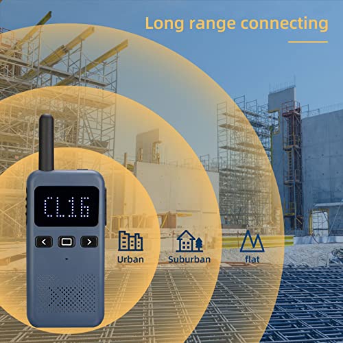 Compact Rechargeable Walkie Talkie for Adults - 22 Channels, Long Battery Life