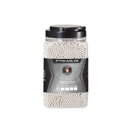 Lancer Tactical 18,500 Round 6mm Airsoft Pellets 0.20g-0.32g, Bucket Size Streamline Competition Grade BBS - Made in Taiwan (0.20g)