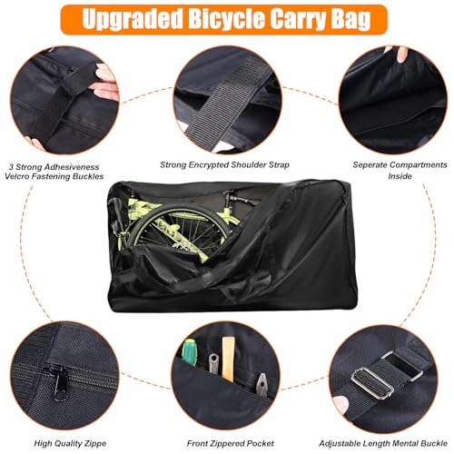 Bike Travel Bag 900D Bicycle Transport Case for 26-29 Inch MTB & Road Bikes - Variant 26-29 Inch
