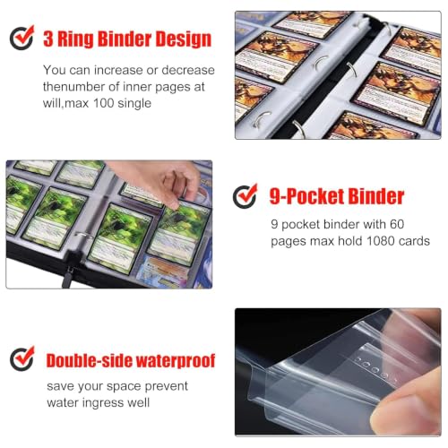1080 Pockets Zoro Card Binder OP02-1080 - Waterproof PU Trading Card Album