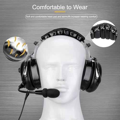 Retevis Noise Reduction Walkie Talkie Headset,Elastic Metal Bracket Racing Headset,for RT21 RT68 RA89, Compatible with Baofeng UV-5R 5RM Pxton PX-777S Radio,Two Way Radio Headset with Mic(1 Pack)