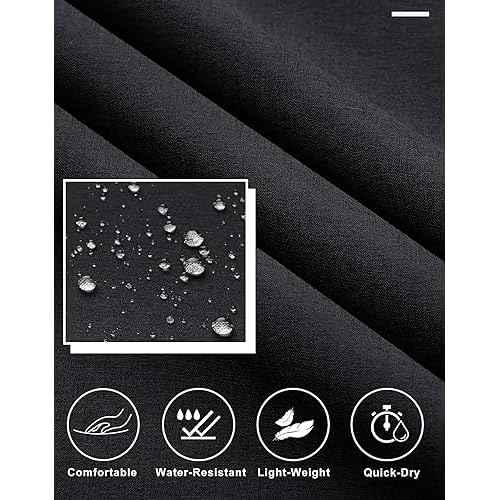 Libin Mens Golf Pants Stretch Work Dress Pants 30"/32"/34" Quick Dry Lightweight Casual Comfy Trousers with Pockets