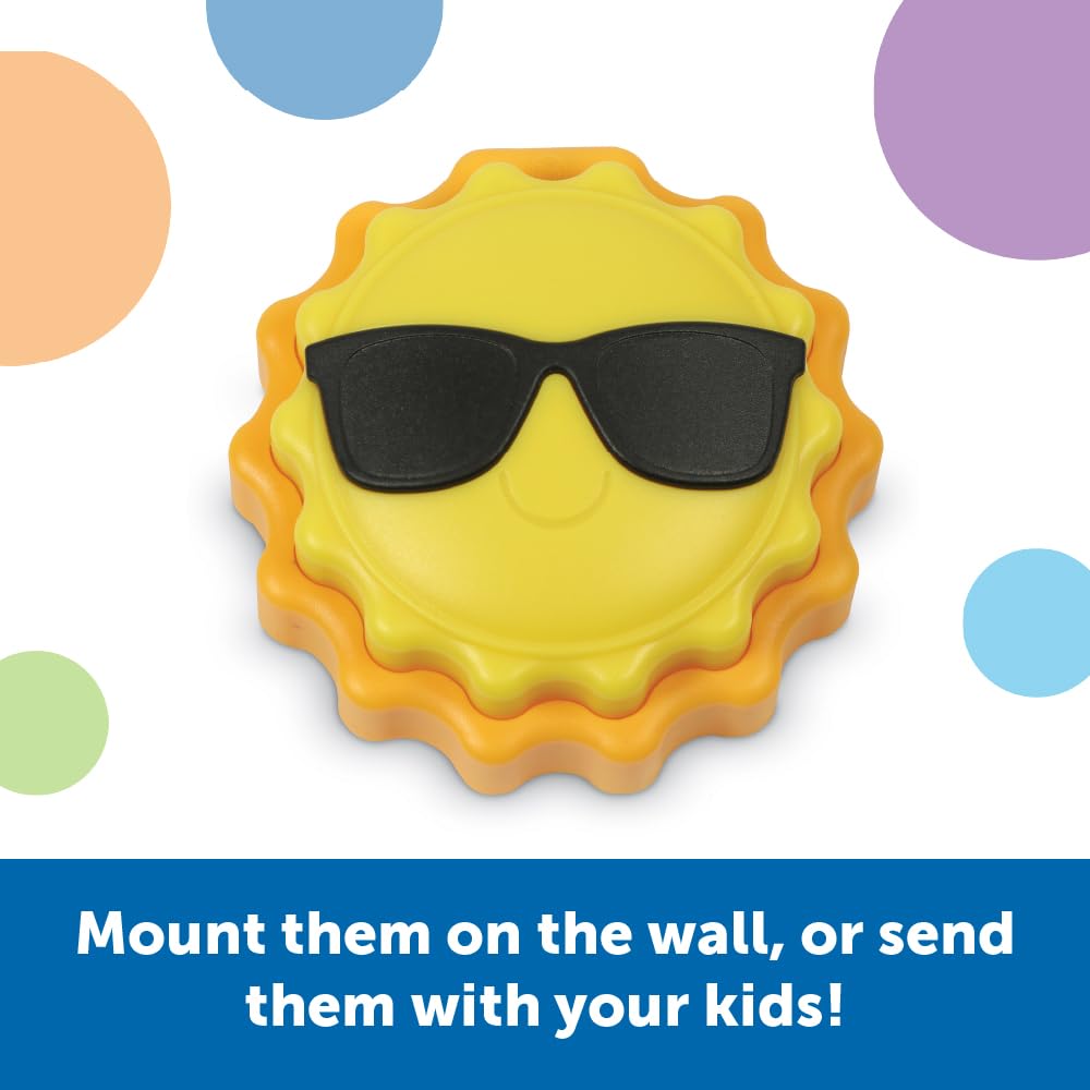 Learning Resources Message Maker Recordable Button Sunshine, SEL Toys, Classroom Must Haves, Teacher Supplies, Gifts for Boys and Girls, Speech Materials, Ice Breaker