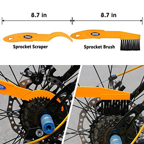 7pcs Bicycle Cleaning Tools Set - Bike Brush Kit for Mountain Road City Hybrid Bikes