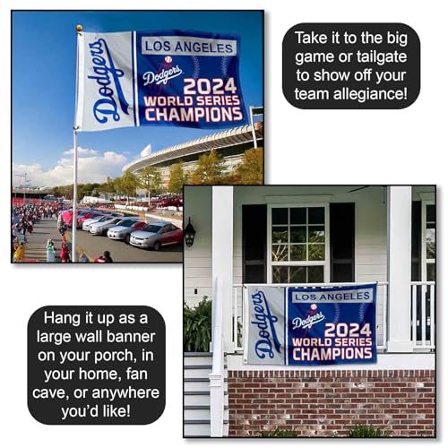 WinCraft Los Angeles Dodgers World Champions 2024 3x5 Foot Grommet Banner Flag