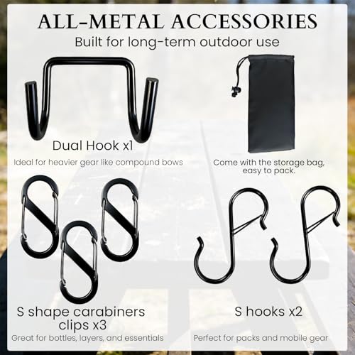 6.6ft Saddle Hunting Daisy Chain Strap with Metal Hooks & G-Hook