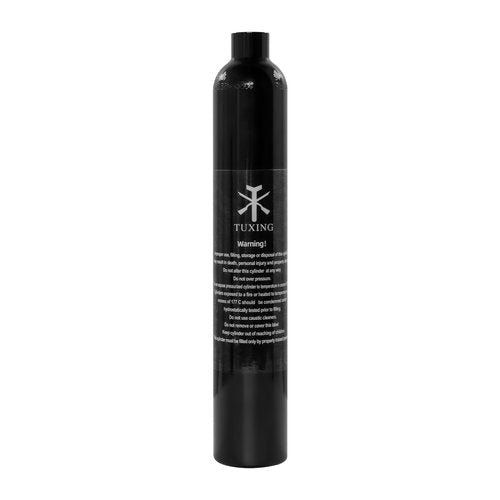 TUXING 0.38L Aluminum Paintball Air Tank, High Pressure Air Tank 23Ci Capacity, Diving Cylinder High Pressure Air Bottle for Paintball or PCP Air Guns (empty bottle) 5/8-18UNF