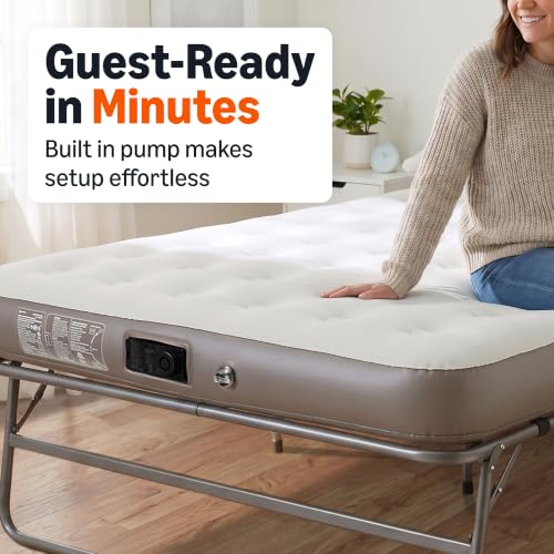 Queen Size Inflatable Air Mattress with Built-in Pump – Camping & Travel Bed