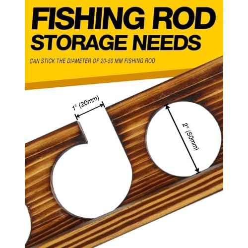 Ghosthorn Holds Up to 12 Rods Fishing Pole Rod Racks Wall or Ceiling Mounted Fishing Pole Rod Holders for Garage Storage Organizer Fishing Gear Equipment for Men Women