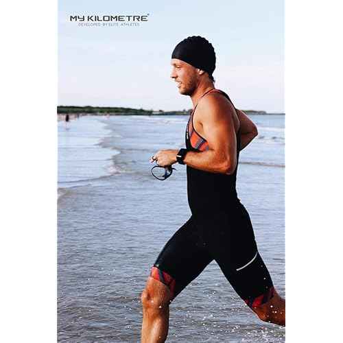 MY KILOMETRE Men¡¯s Triathlon Tri Suit with 2 Big Side Pockets Triathlon Racing Suit with Front Zip