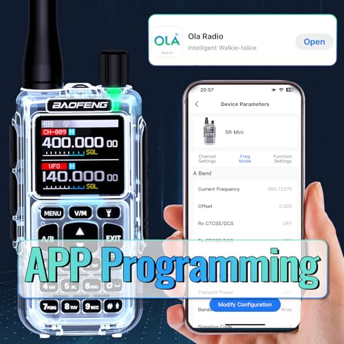 Long Range Two-Way Radio with NOAA Weather, USB-C Charging, 999 Channels, Full Kit