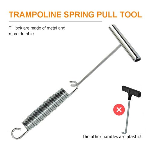 Trampoline Springs Heavy Duty 5.5-7Inch Stainless Steel Trampoline Replacement Springs Universal Trampoline Accessories with Spring Tool with 16 Pack (5.5inch)