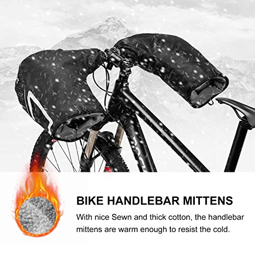 Winter Bike Handlebar Mittens for Cold Weather Cycling - MTB & Commuter
