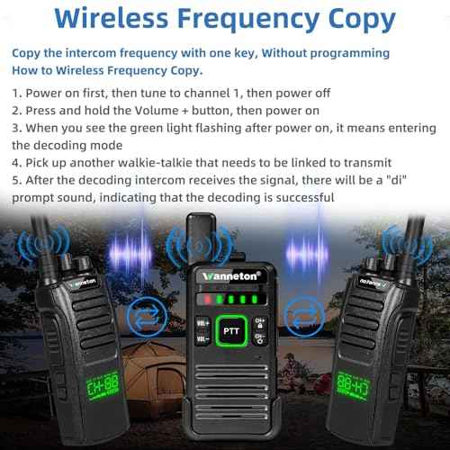 RT22pro Wireless Frequency Copy Rechargeable Walkie Talkies for Adults,walkie talkies Two Way radios Long Range with VOX, Scrambling, decoding, Battery Display, scanning and Other Functions.