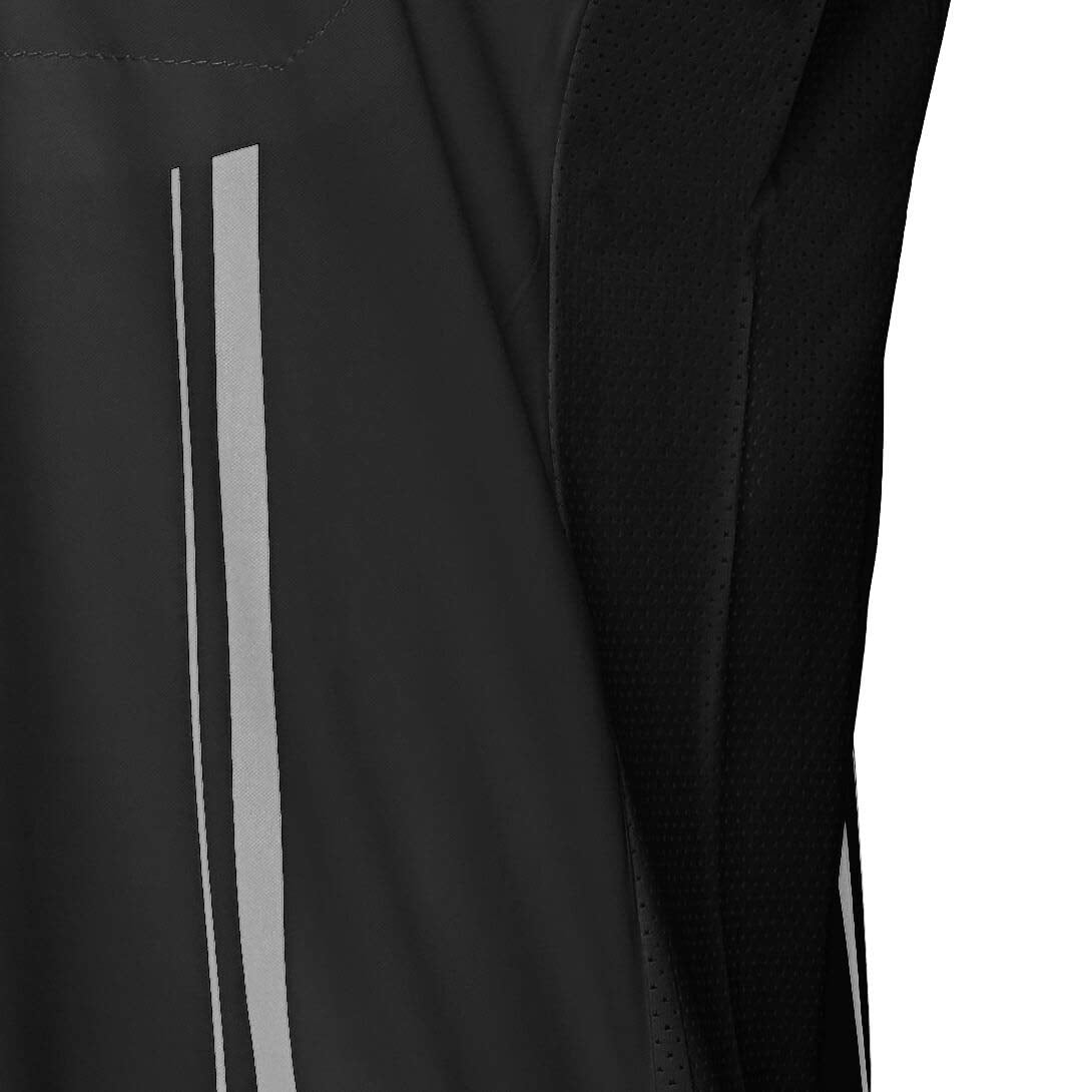 Murray Sporting Goods Pro-Style Soccer Referee Jersey - Short Sleeve | Officials Short Sleeve Soccer Referee Shirt (Black, Small)
