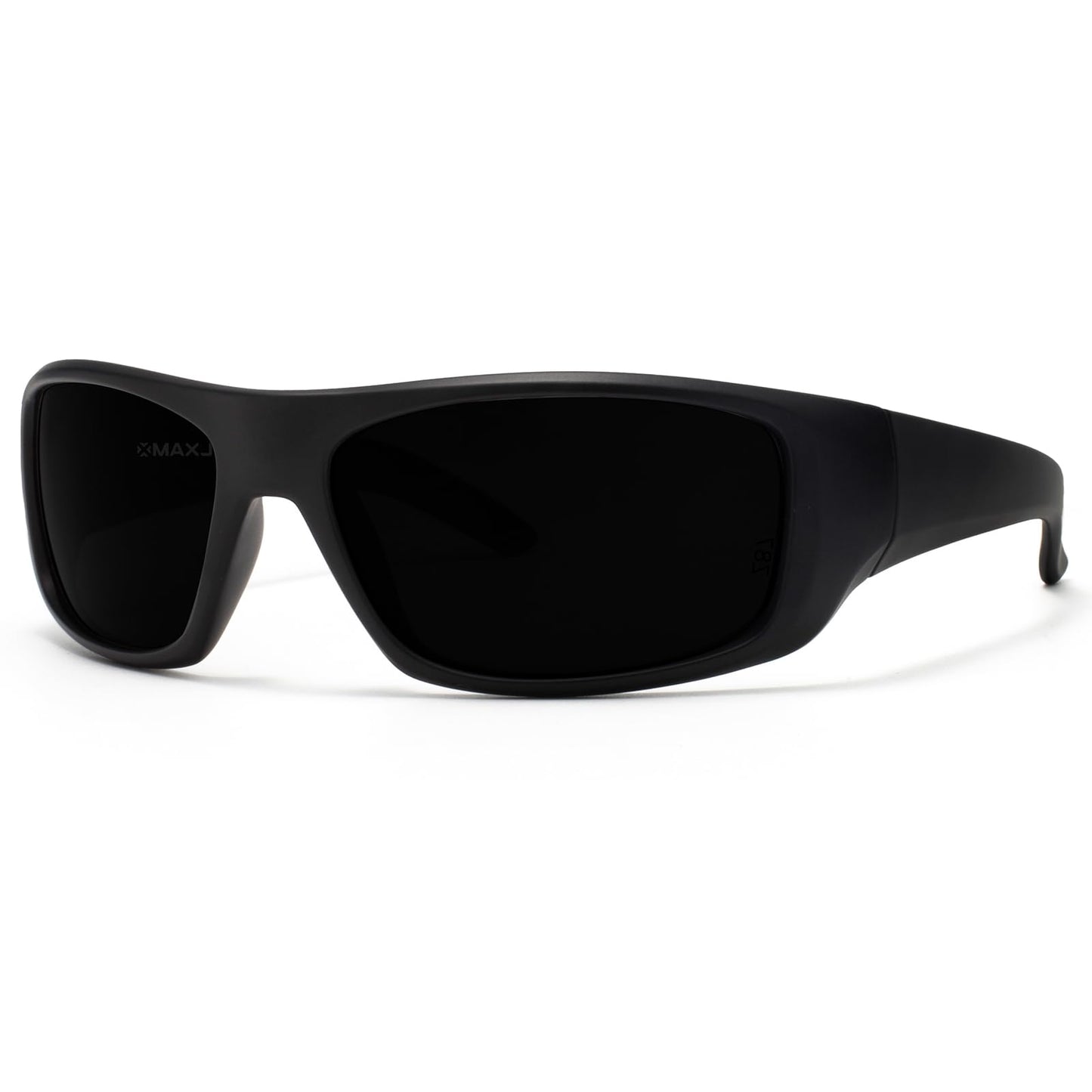 MAXJULI XL Z87 Sports Sunglasses for Big Heads Men Women TR90 Ultralight UV400 Protection Glasses 8700 (Black/Super Dark)