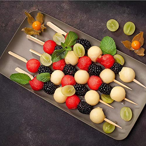 8 Inch Bamboo Skewers 200 PCS for Appetizers, BBQ, Fruit Kabobs, Sandwiches