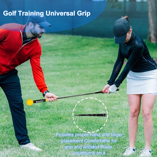 Yellow 48-Inch Golf Swing Trainer Aid for Strength Power & Tempo