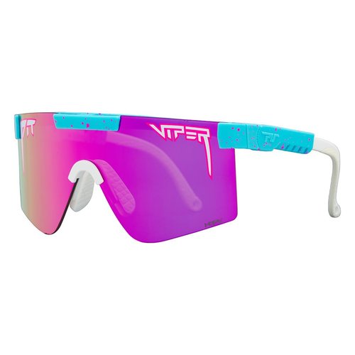 Pit Viper Sunglasses I The Original 2.0 I Regular Fit I HDPV Polarized Lens, Indestructible Frame I Turbo Adjustable for Perfect Fit I Micro Fiber Bag & Retainer Straps I Pink Lens, Light Blue Frame