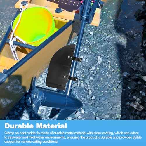 Trolling Motor Rudder, Boat Rudder Kit, Trolling Motor Accessories, Boat Rudder, Fits Most 24-55 Thrust Trolling Motors, Boat Rudder for Pontoon Fishing Kayak Canoe Jon Boat